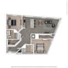 Floor plan: C07 - 2 bed/2 bath