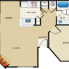 Floor plan: 1x1 - 707 sf - A4-C
