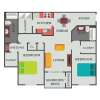 Floor plan: Two Bedroom