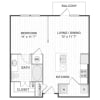 Floor plan: Studio 01A