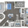 Floor plan: C4-The Painting | 1,353 SF