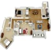 Floor plan: 3 Bedroom, 2 Bathroom