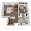 Floor plan: One Bedroom D - Phase 1