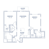 Floor plan: 2 Bed/2 Bath-B1