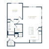Floor plan: 1 Bed, 1 Bath C