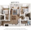 Floor plan: 2 Bed x 1 Bath