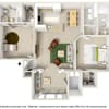 Floor plan: 2 Bedroom Sunroom