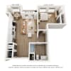 Floor plan: 1BR TYPE K