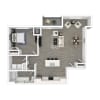 Floor plan: 1BC Workforce Housing Unit*