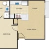 Floor plan:  1x1 - 479 sf -A1-C