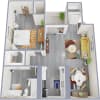 Floor plan: One Bed, One Bath