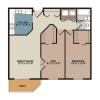 Floor plan: 1 Bedroom+Den