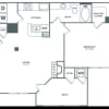 Floor plan: One Bedroom One Bath (656 SF)