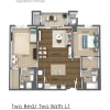 Floor plan: Two Bedroom Two Bath