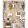 Floor plan: B1 - Two Bedroom