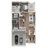 Floor plan: 3 BED, 2 BATH - 1585 SF