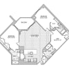 Floor plan: 2x3 Den Modernized