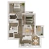 Floor plan: Two Bedroom One Bath		