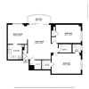 Floor plan: 2 Bedroom, 1.5 Bathroom