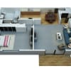 Floor plan: 1 Bedroom 1 Bathroom