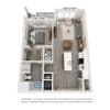 Floor plan: A5 - 1 Bed, 1 Bath