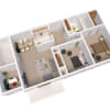 Floor plan: 2 Bedroom, 2 Bathroom plus Den