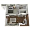 Floor plan: 1 Bedroom 1 Bath