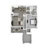 Floor plan: 1X1 B - Sundeck