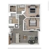 Floor plan: C05.1 - 2 bed/2 bath