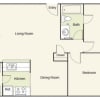 Floor plan: 2 Bed 1 Bath