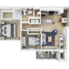 Floor plan: 2x1
