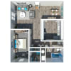 Floor plan: 1 Bedroom