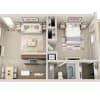Floor plan: 1 Bed 1 Bath