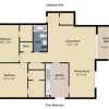 Floor plan: 2 Bedroom