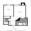 Floor plan: 1 Bed 1 Bath A1