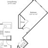 Floor plan: 1C with Alcove