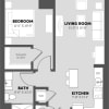 Floor plan: 1 Bed/1 Bath-A3