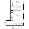 Floor plan: 1 Bedroom, 1 Bath