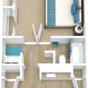 Floor plan: Standard 1 Bedroom