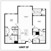 Floor plan: 2 Bed/2 Bath-2F
