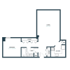 Floor plan: Convertible One Bedroom