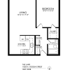 Floor plan: Ogden 1 Bedroom x 1 Bath