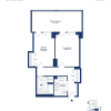 Floor plan: 1 Bed 1 Bath A