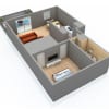 Floor plan: 1 Bed 1 Bath