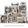 Floor plan: Three Bedroom Two Bath