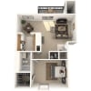 Floor plan: One Bedroom Apartment
