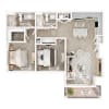 Floor plan: 2 BR - Aspen Summit