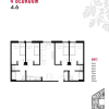 Floor plan: Four Bedroom Two Bath