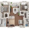 Floor plan: Two Bedroom B2