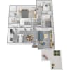 Floor plan: 3 Bedroom 2 Bath